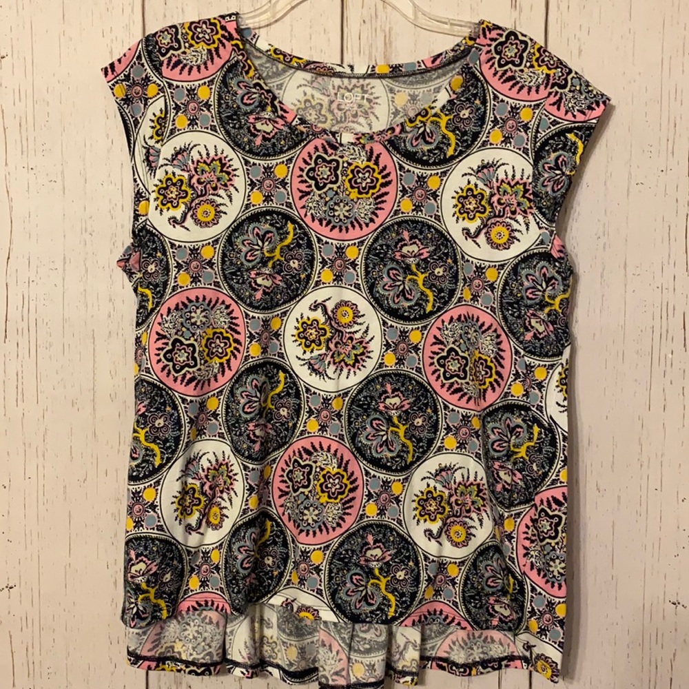 LOFT Outlet sleeveless printed tee